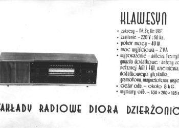 archiwalna ulotka reklamowa radioodbiornika Klawesyn