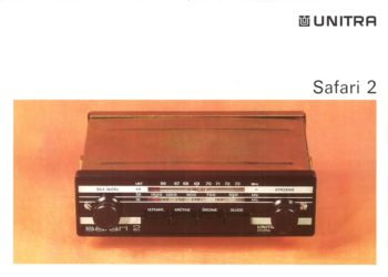 archiwalna ulotka radioodbiornika samochodowego Safari - front