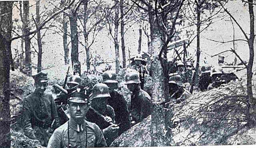 Powstańcy wielkopolscy w okopach - styczeń 1919 
