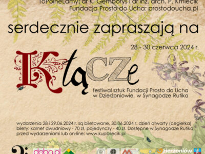 zaproszenie na festiwal sztuk "Kłącze"