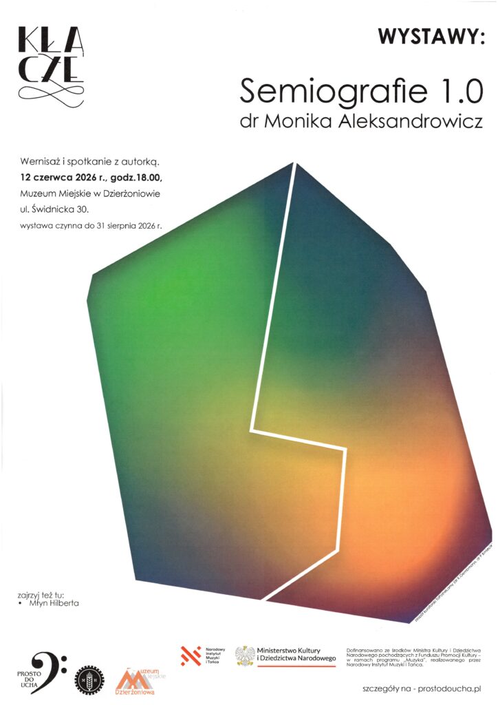 plakat wystawy "Semoigrafie 1.0" dr Moniki Aleksandrowicz